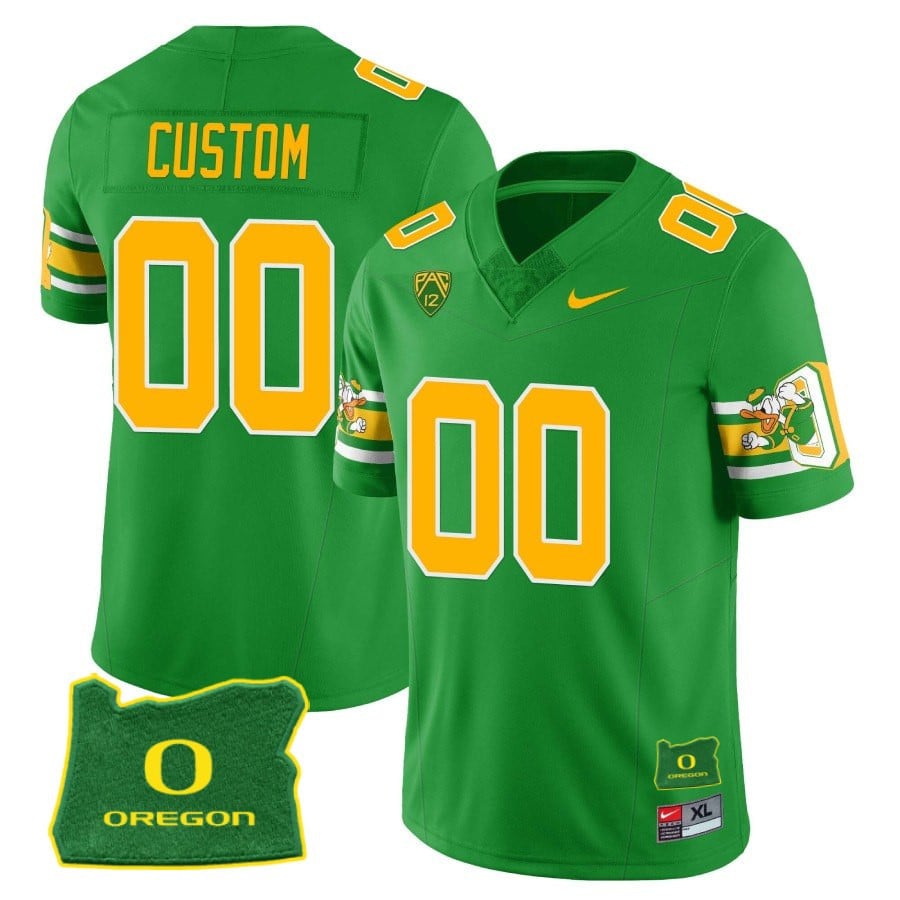 Custom Oregon Ducks ‘Mighty Oregon’ Throwback Football Stitched Jersey – Oregon State