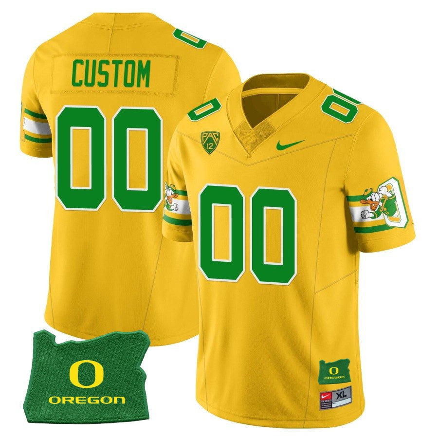 Custom Oregon Ducks ‘Mighty Oregon’ Throwback Football Stitched Jersey – Oregon State