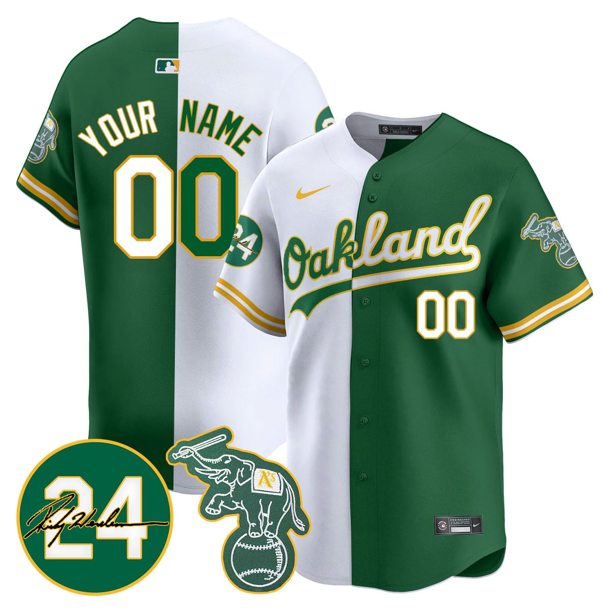 Custom Oakland Athletics 2024 Ricky Henderson Memorial Jersey - All Stitched