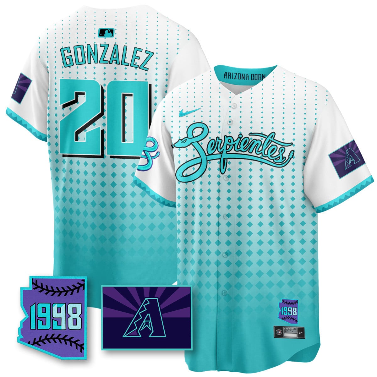 Men's Arizona Diamondbacks Purple for Second Serpientes City Connect Jersey - All Stitched