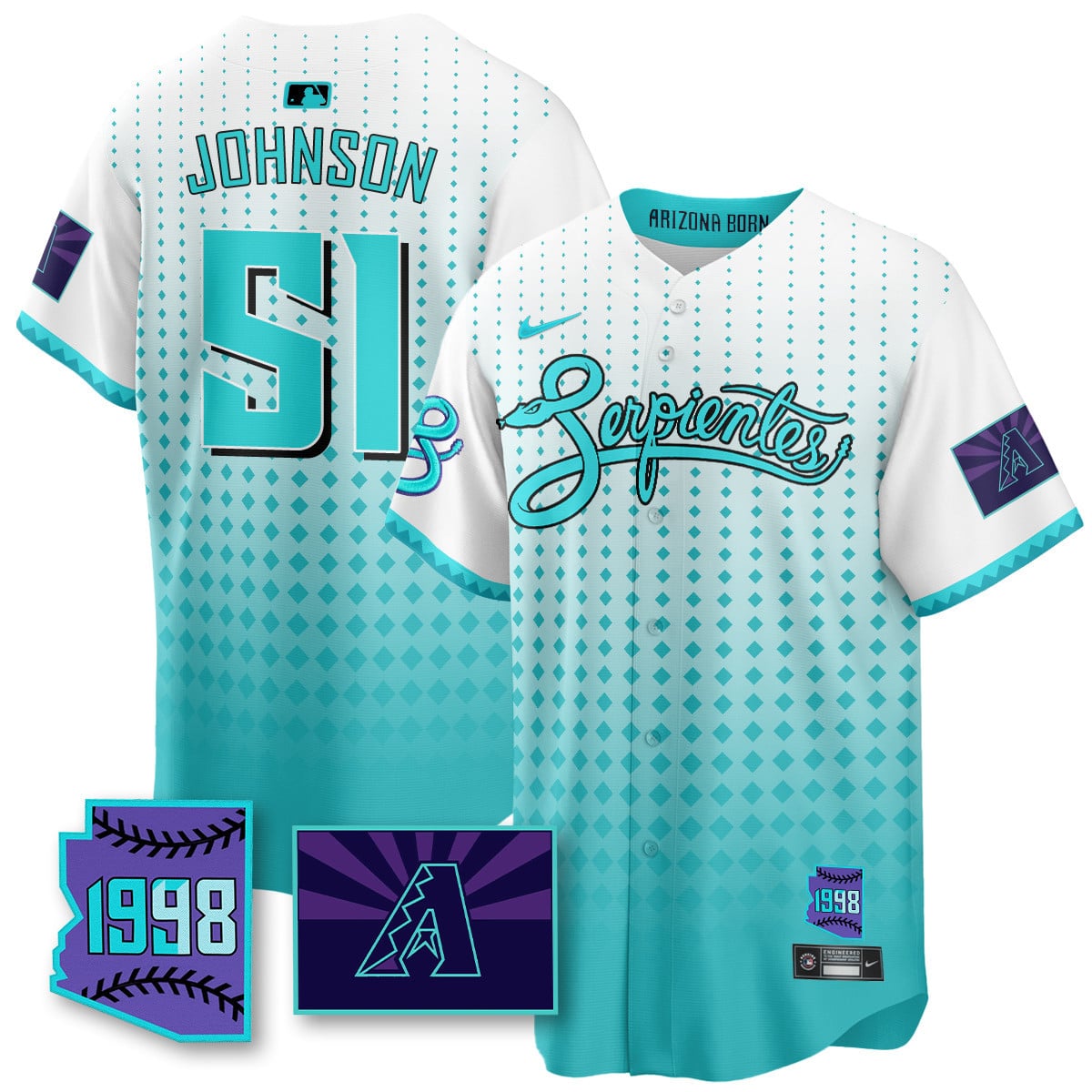 Men's Arizona Diamondbacks Purple for Second Serpientes City Connect Jersey - All Stitched