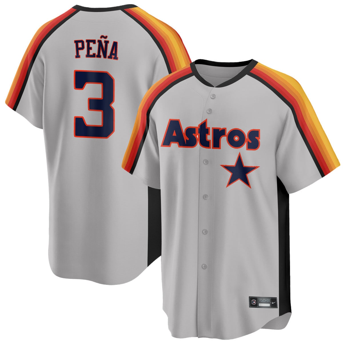 Houston Astros 1989 Throwback Road Jersey - All Stitched