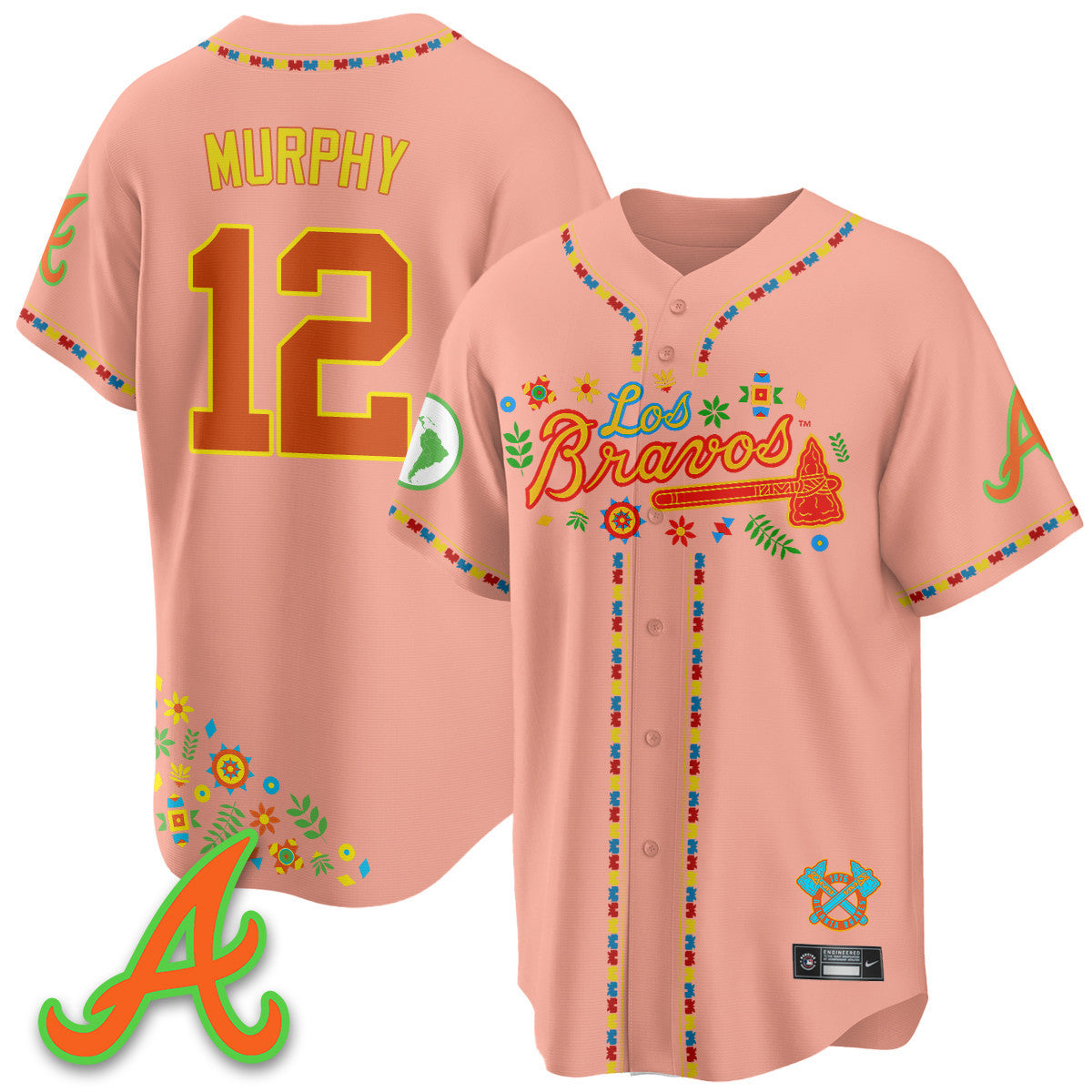 Men's Atlanta Braves 2025 "Los Bravos" Jersey - All Stitched