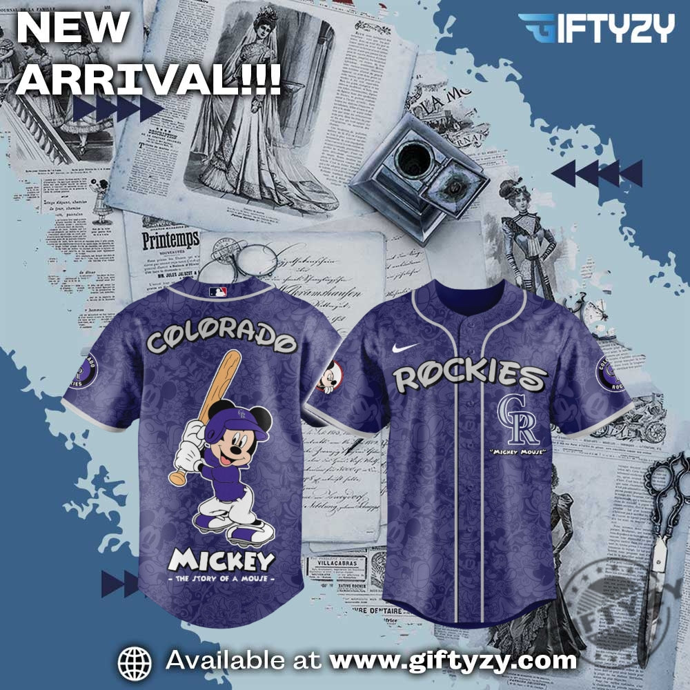 Colorado Rockies Mlb Baseball X Disney Mickey Mouse Night Game Jersey 