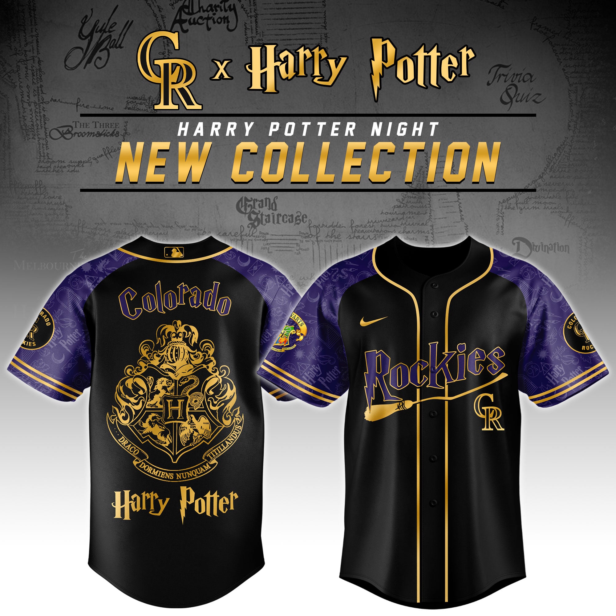 Colorado Rockies x Harry Potter Night Baseball Jersey 