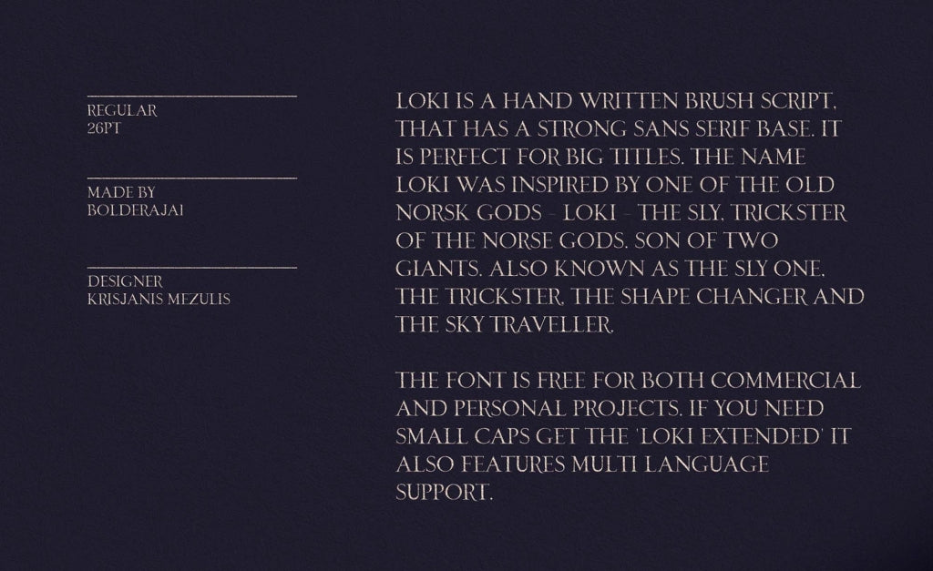 Loki Serif Script Font