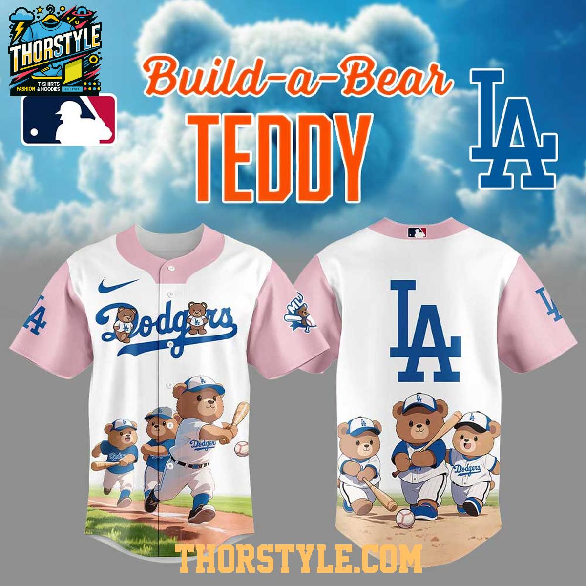 Los Angeles Dodgers Teddy Bear 2025 Dream Team MLB Baseball Jersey 