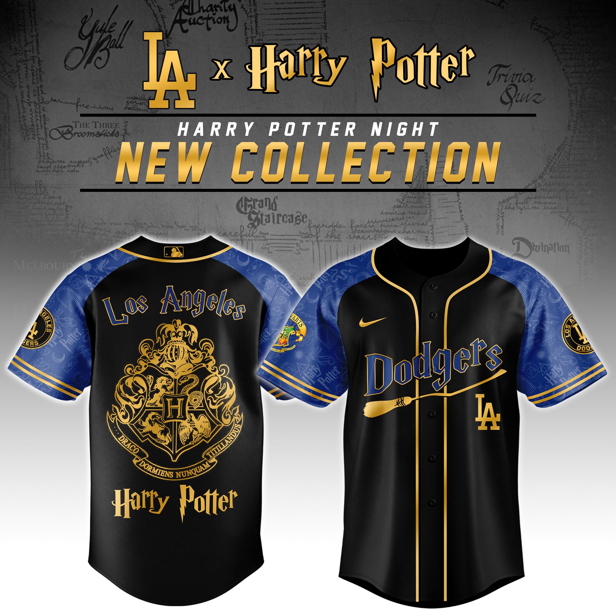 Los Angeles Dodgers x Harry Potter Night Baseball Jersey 