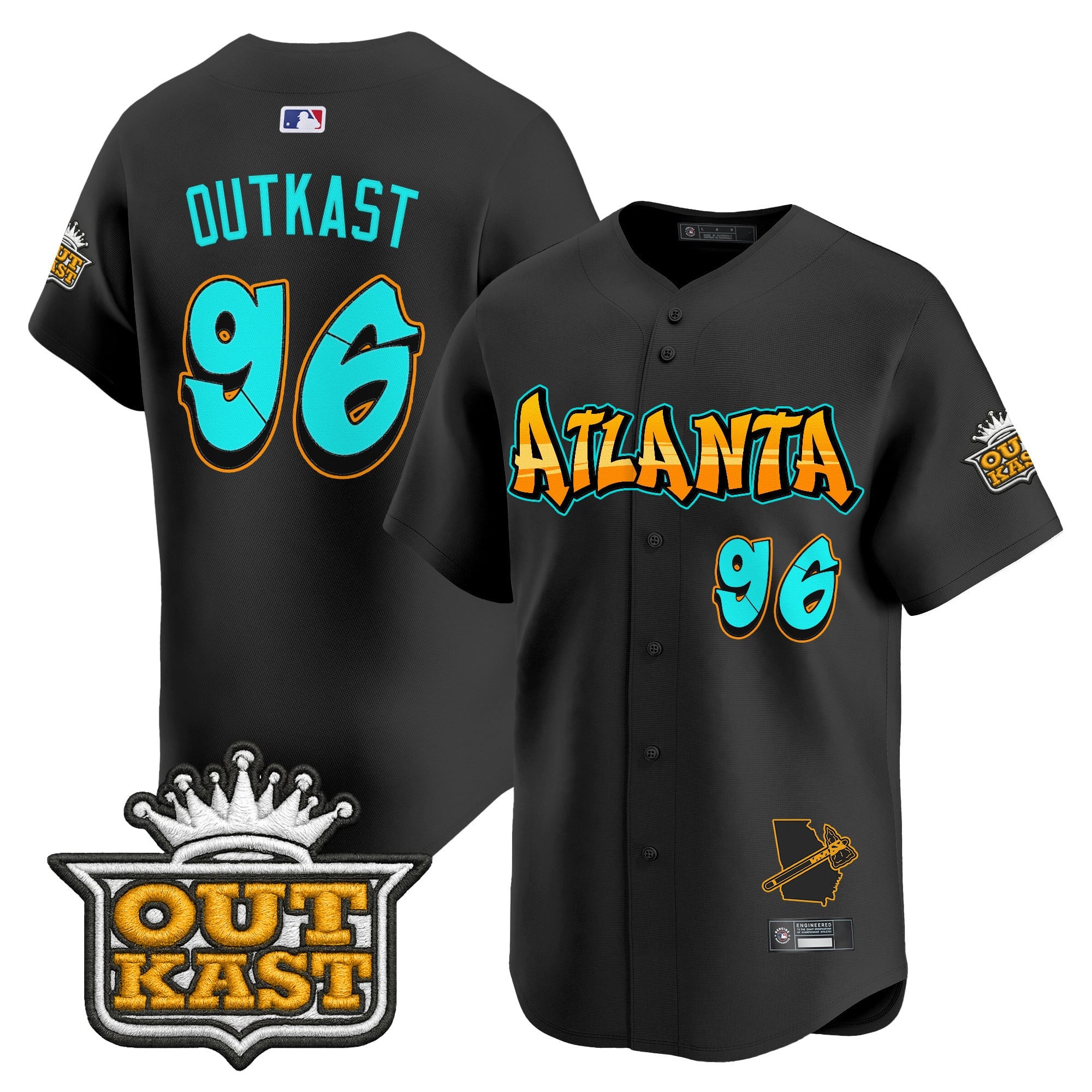 Men's Atlanta Braves 'Graffiti A-Town Edition' Vapor Premier Limited Jersey - All Stitched