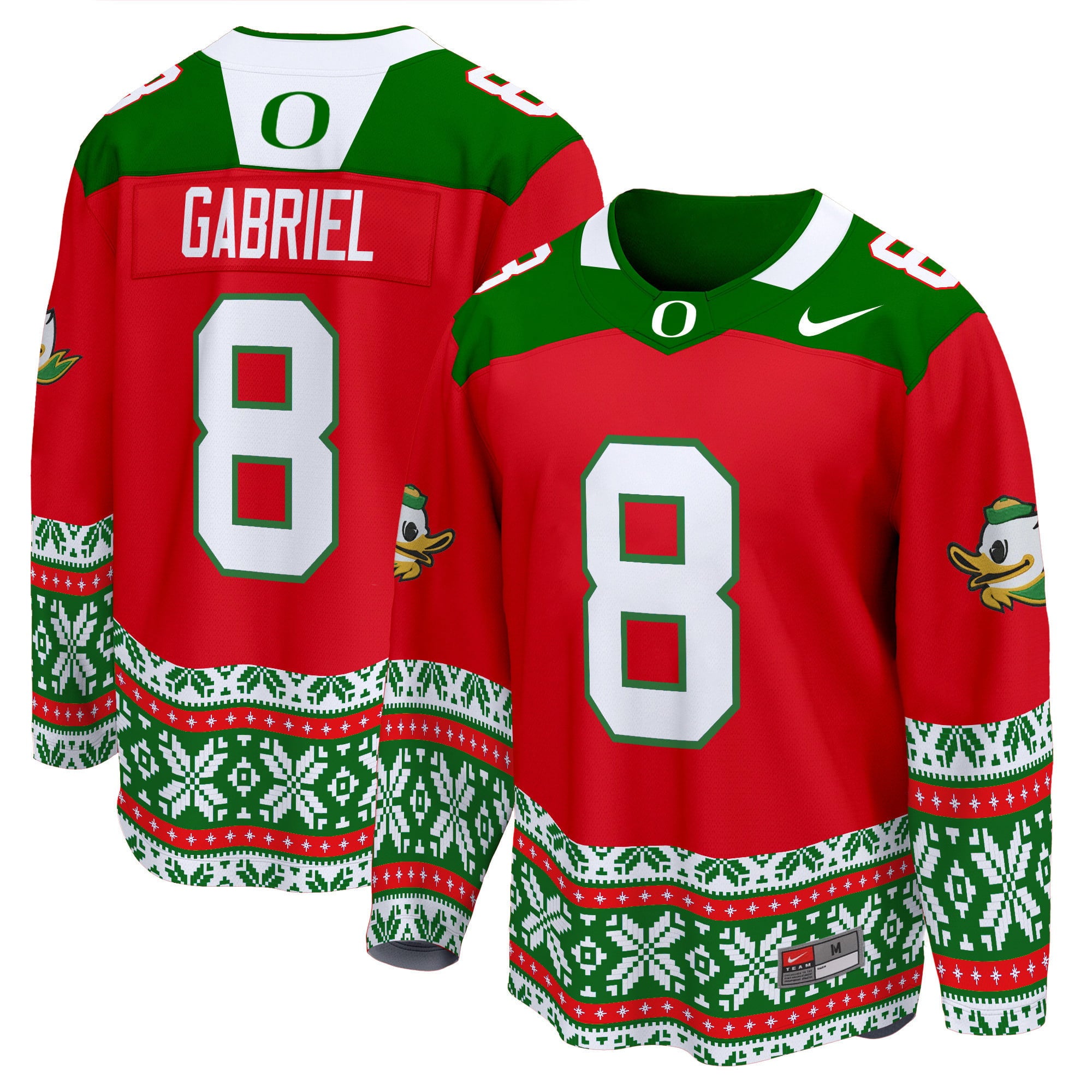 Men's Oregon Ducks 2024 Christmas Premier Breakaway Jersey - All Printed