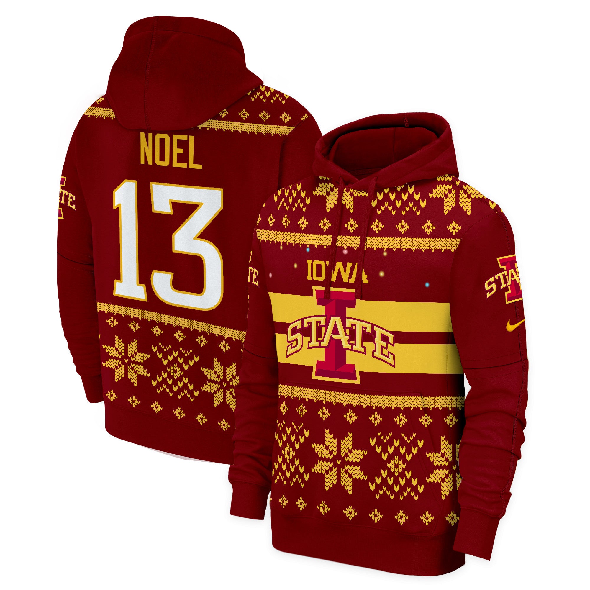 Iowa State Cyclones 2024 Christmas Fleece Pullover Hoodie - All Printed