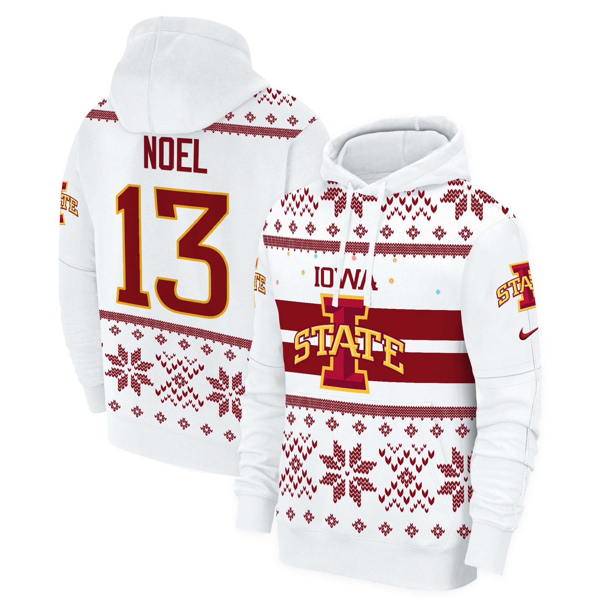 Iowa State Cyclones 2024 Christmas Fleece Pullover Hoodie - All Printed