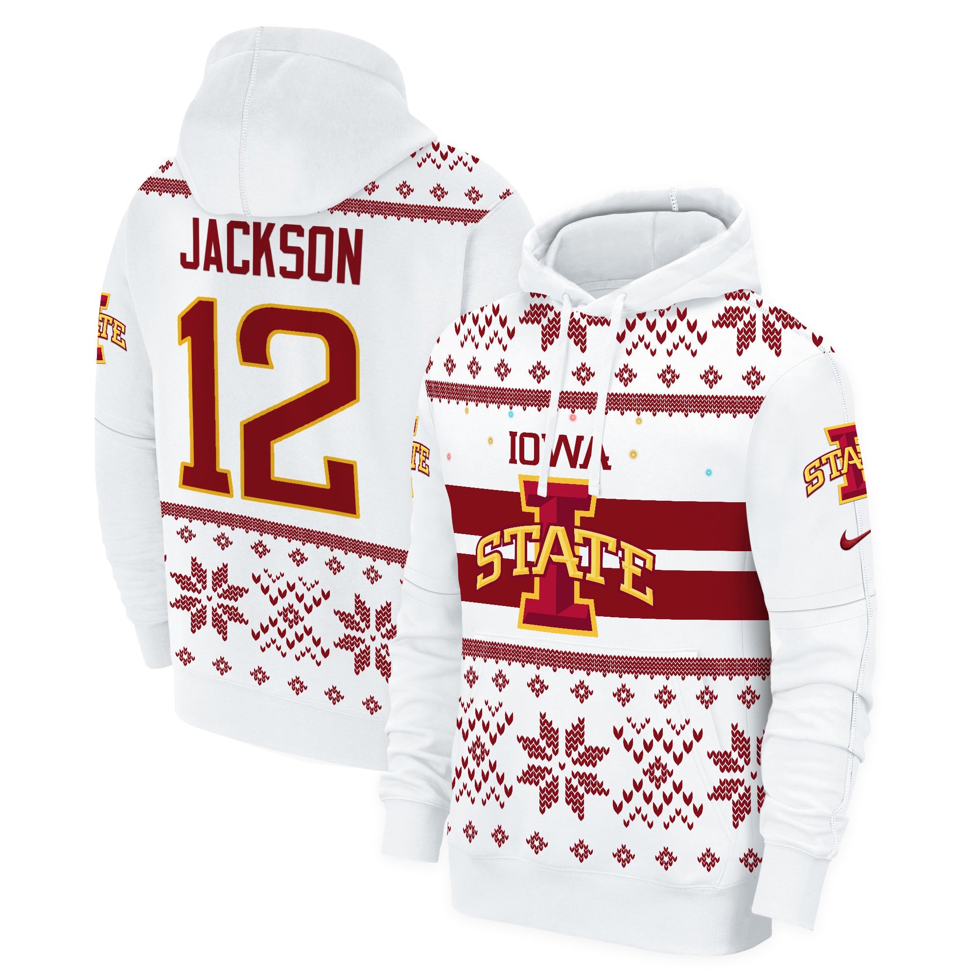 Iowa State Cyclones 2024 Christmas Fleece Pullover Hoodie - All Printed