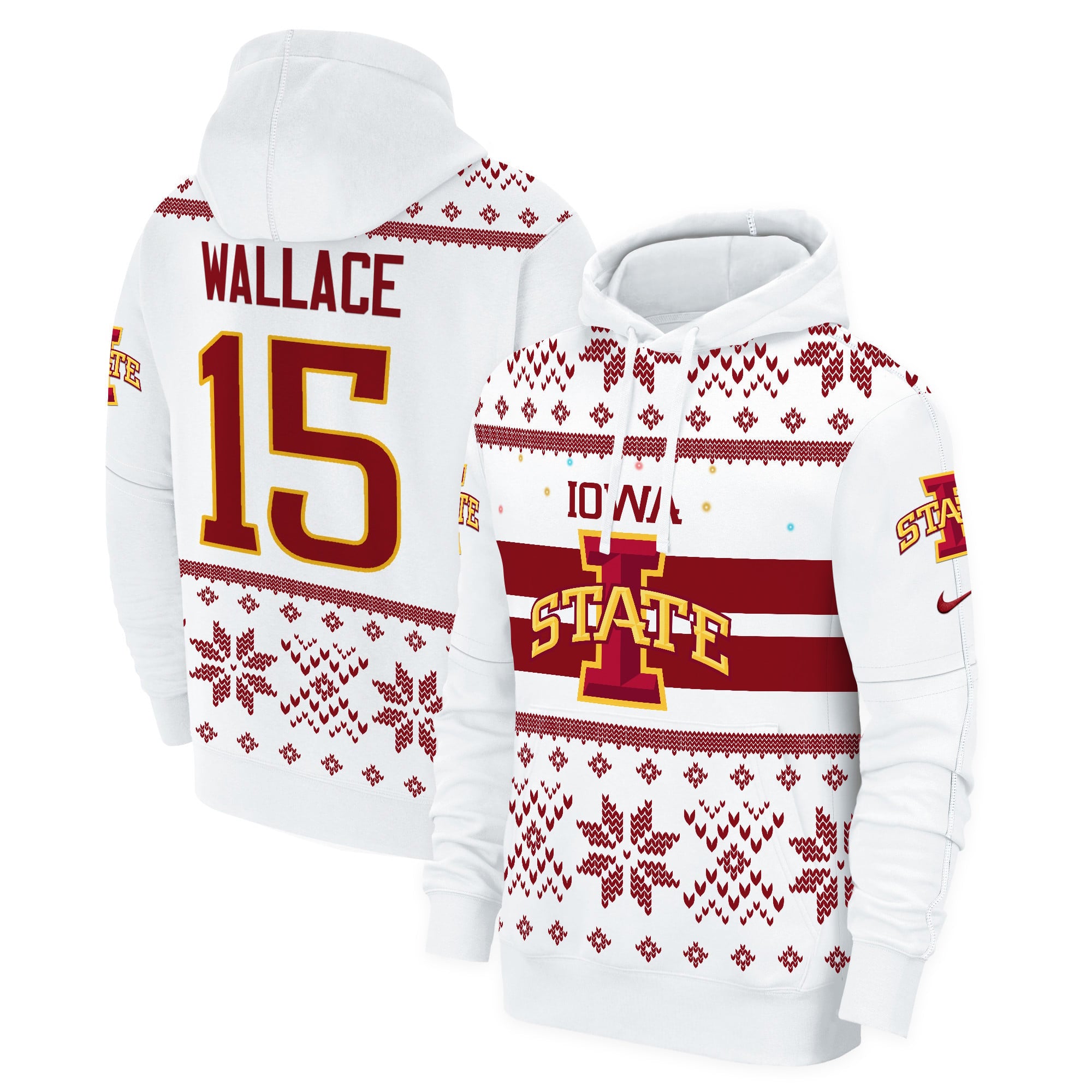 Iowa State Cyclones 2024 Christmas Fleece Pullover Hoodie - All Printed