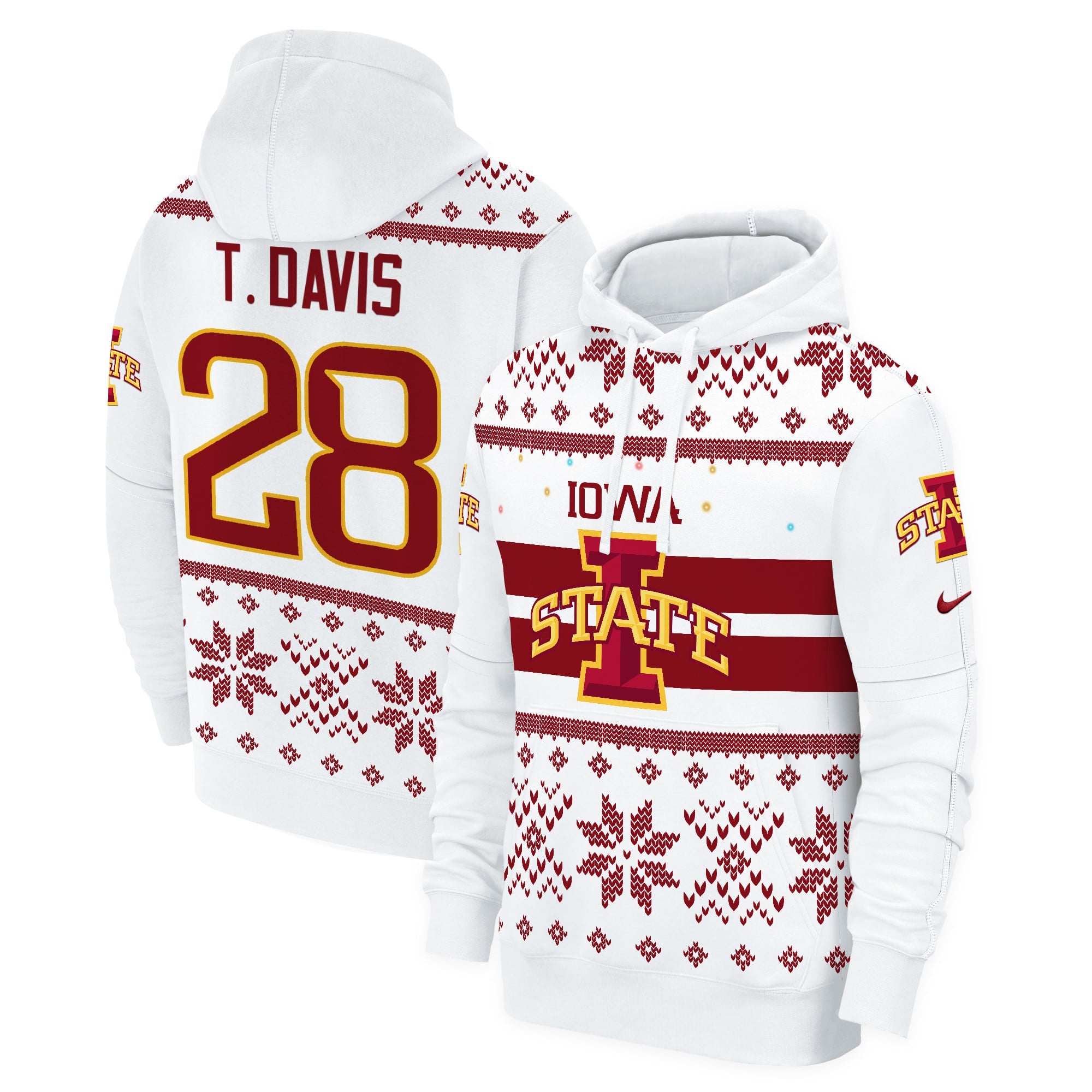 Iowa State Cyclones 2024 Christmas Fleece Pullover Hoodie - All Printed