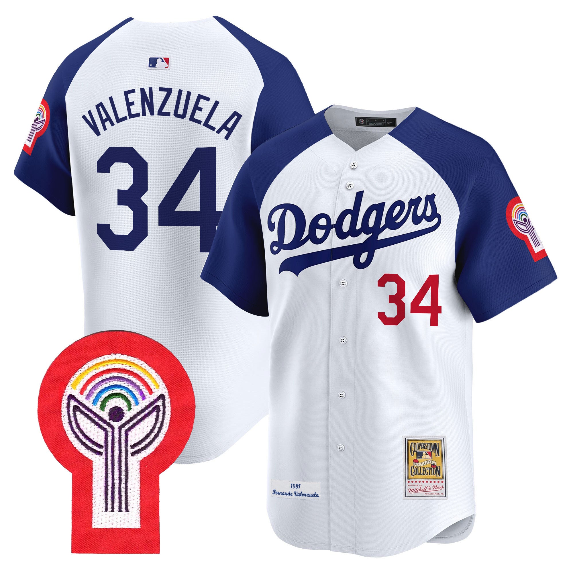 Dodgers Fernando Valenzuela 1981 Cooperstown Jersey - All Stitched