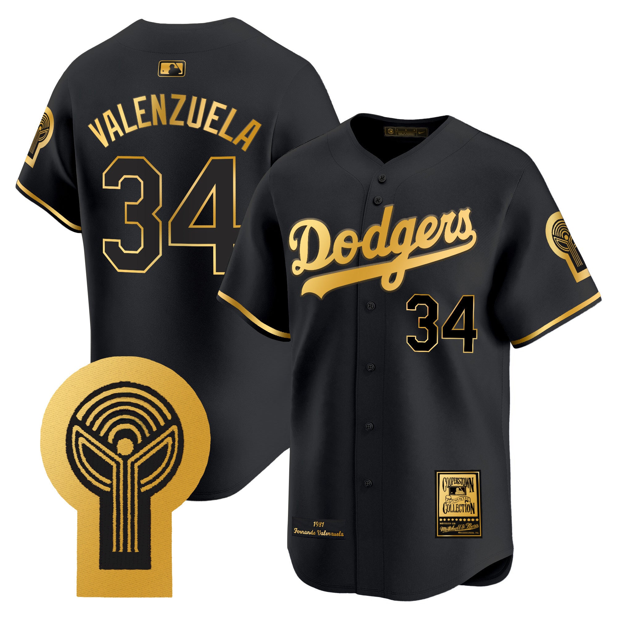 Dodgers Fernando Valenzuela 1981 Cooperstown Jersey - All Stitched
