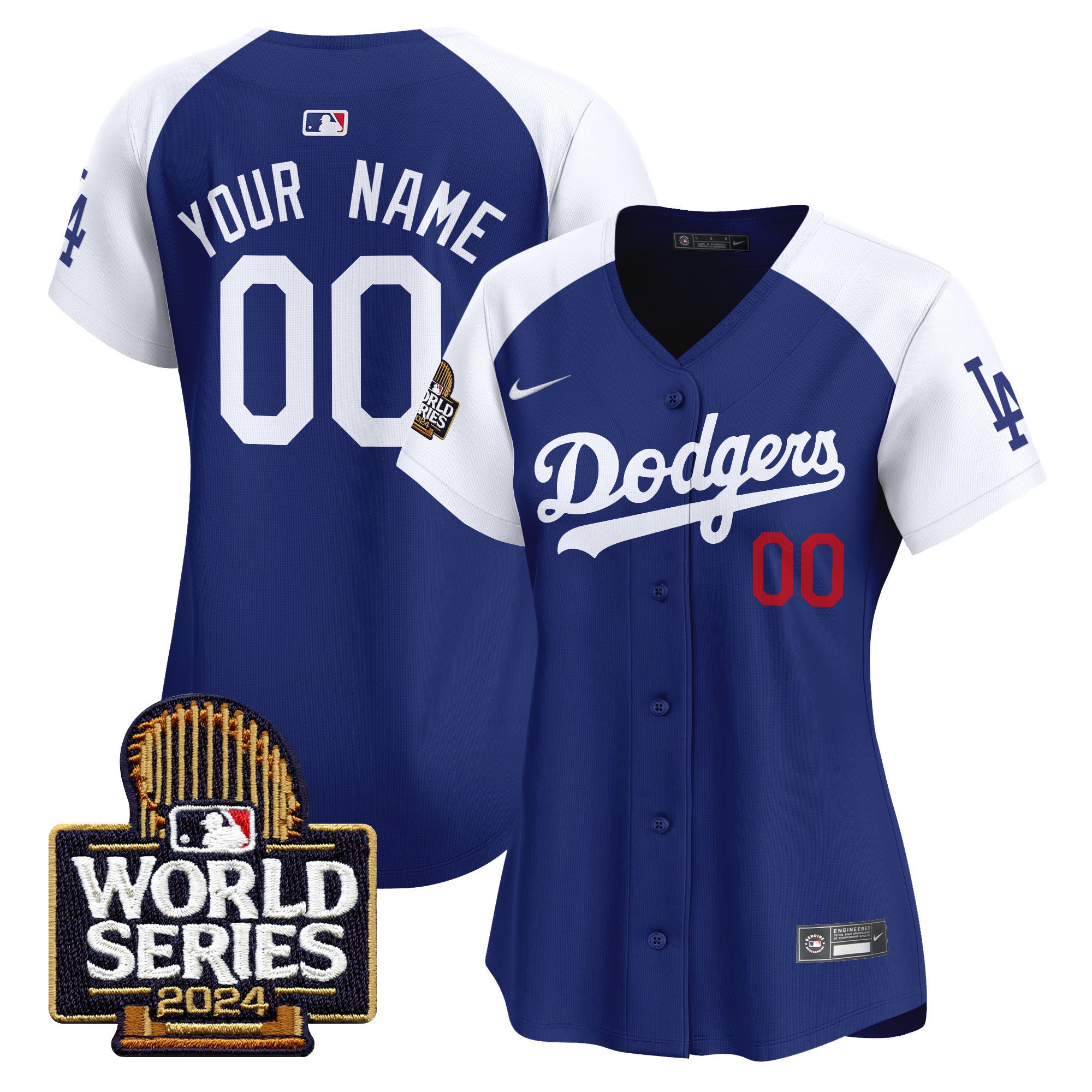 Dodgers 2024 World Series Vapor Premier Limited Custom Jersey - All Stitched