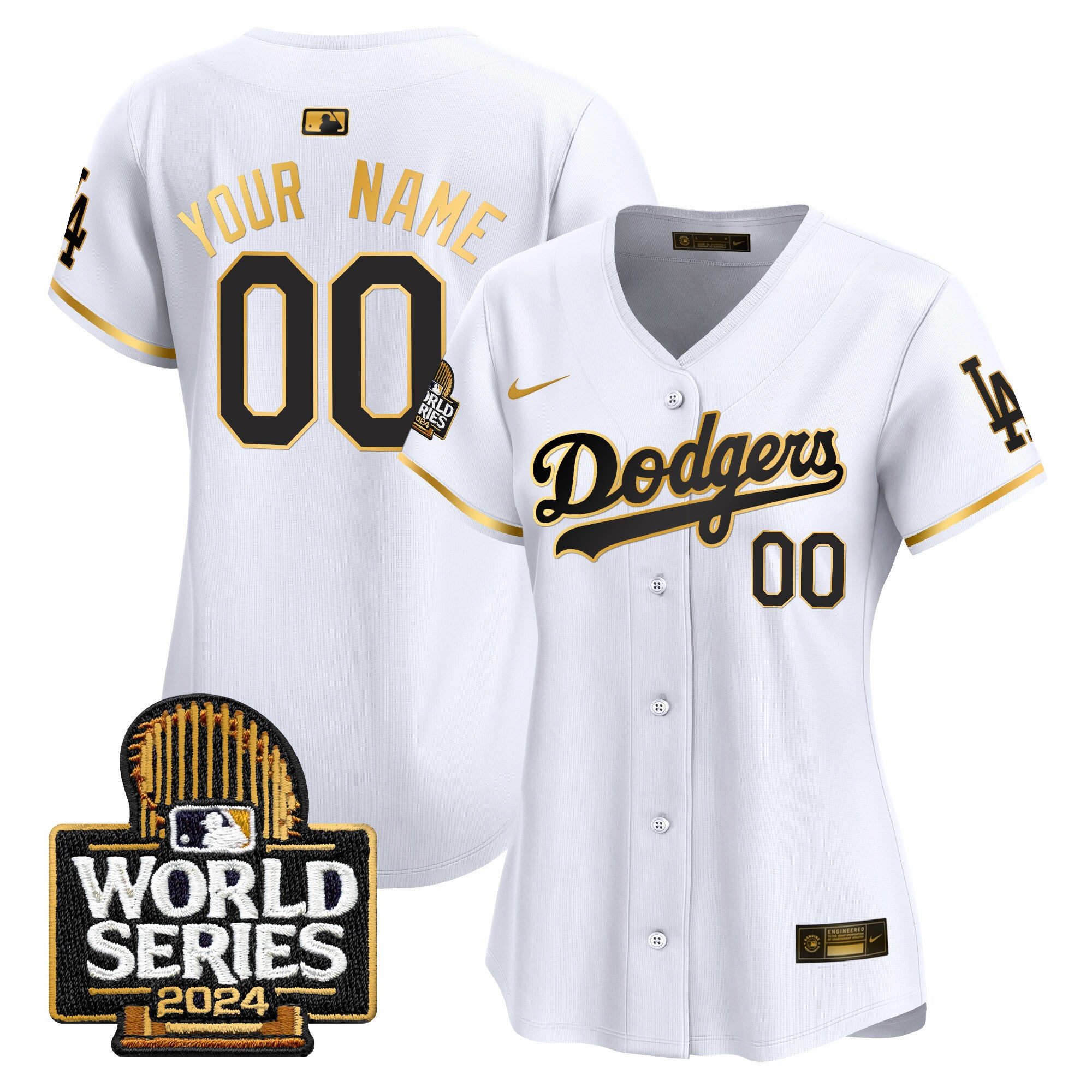 Dodgers 2024 World Series Vapor Premier Limited Custom Jersey - All Stitched
