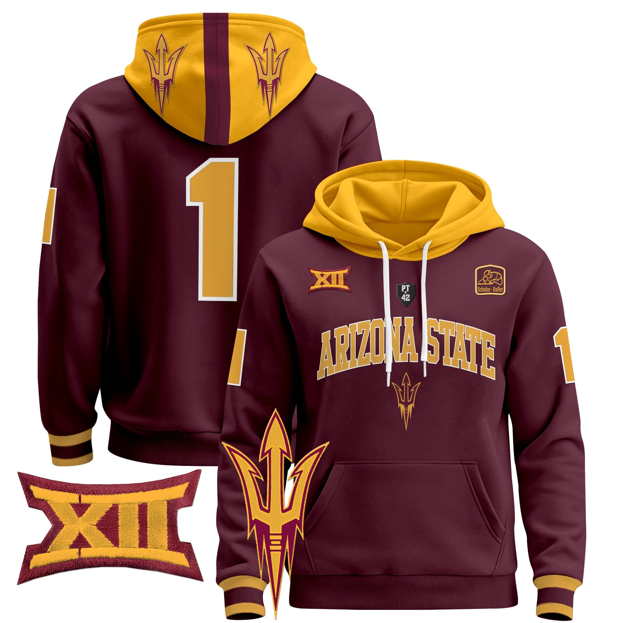 Men's Arizona State Sun Devils 2024 Pullover Hoodie V2