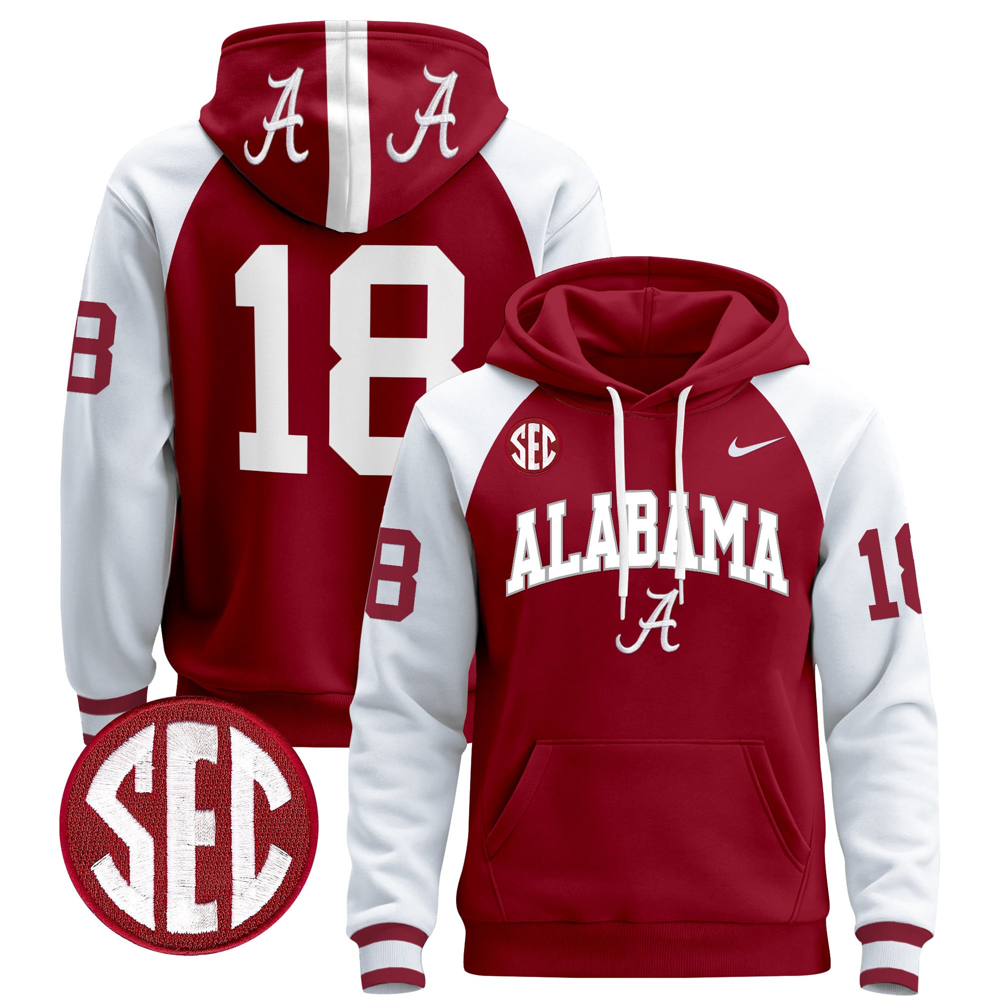 Men's Alabama Crimson Tide 2024 Pullover Hoodie V3