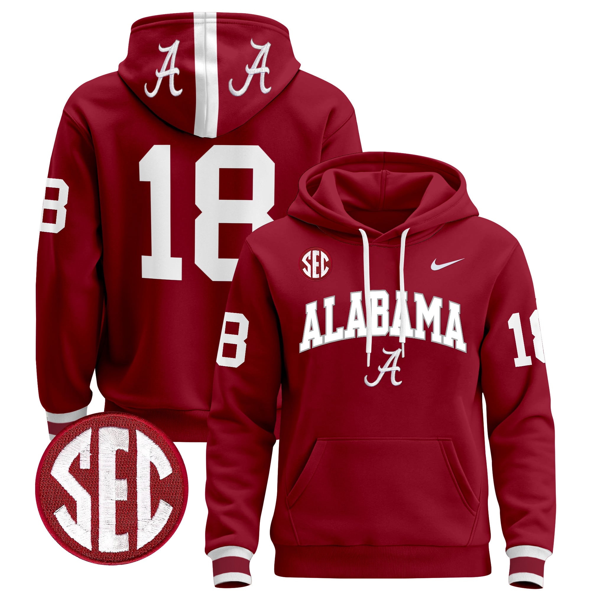 Men's Alabama Crimson Tide 2024 Pullover Hoodie V3