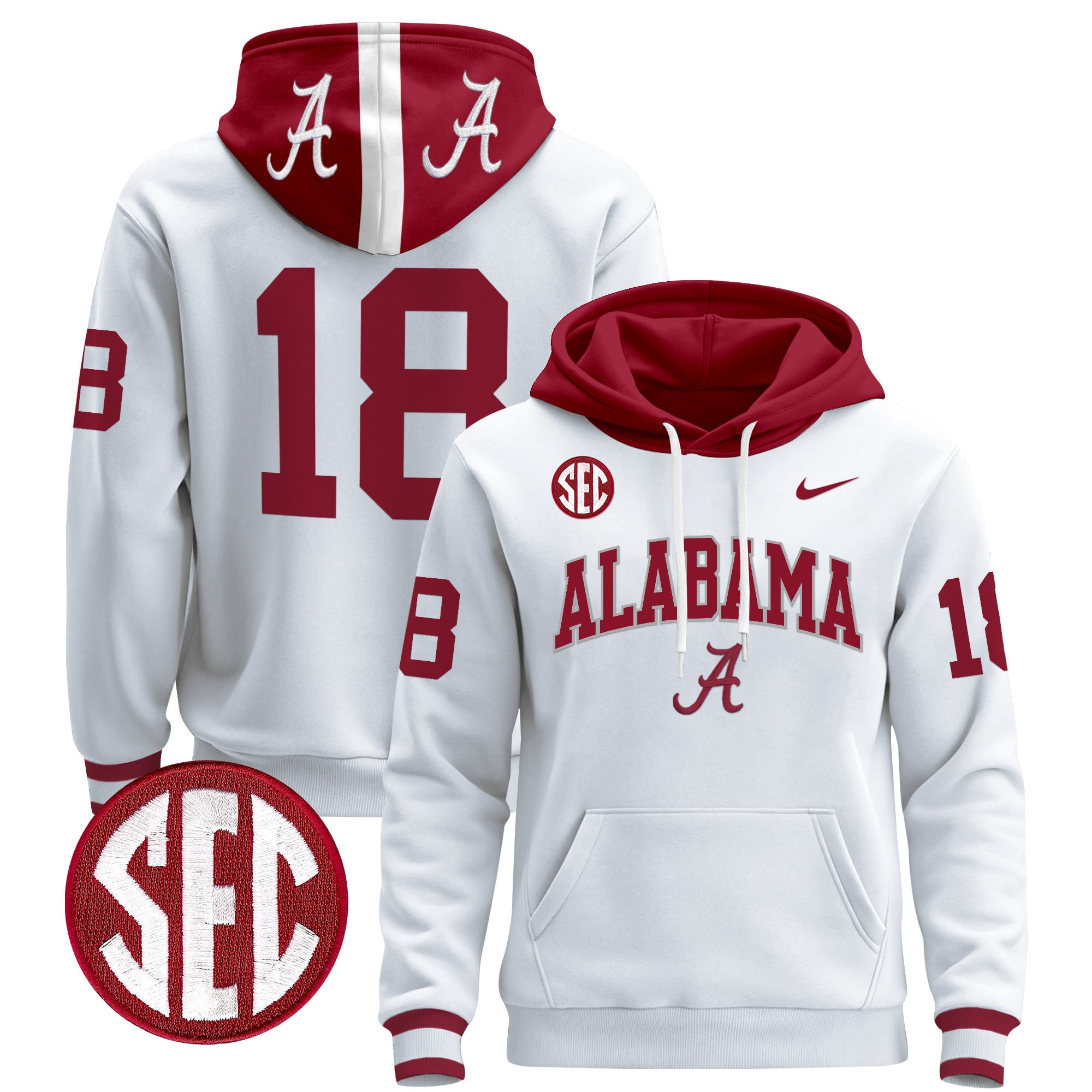 Men's Alabama Crimson Tide 2024 Pullover Hoodie V3