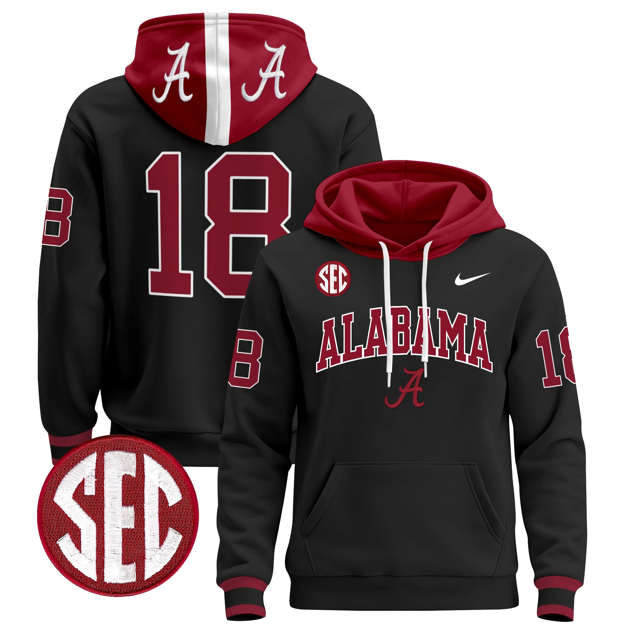 Men's Alabama Crimson Tide 2024 Pullover Hoodie V3