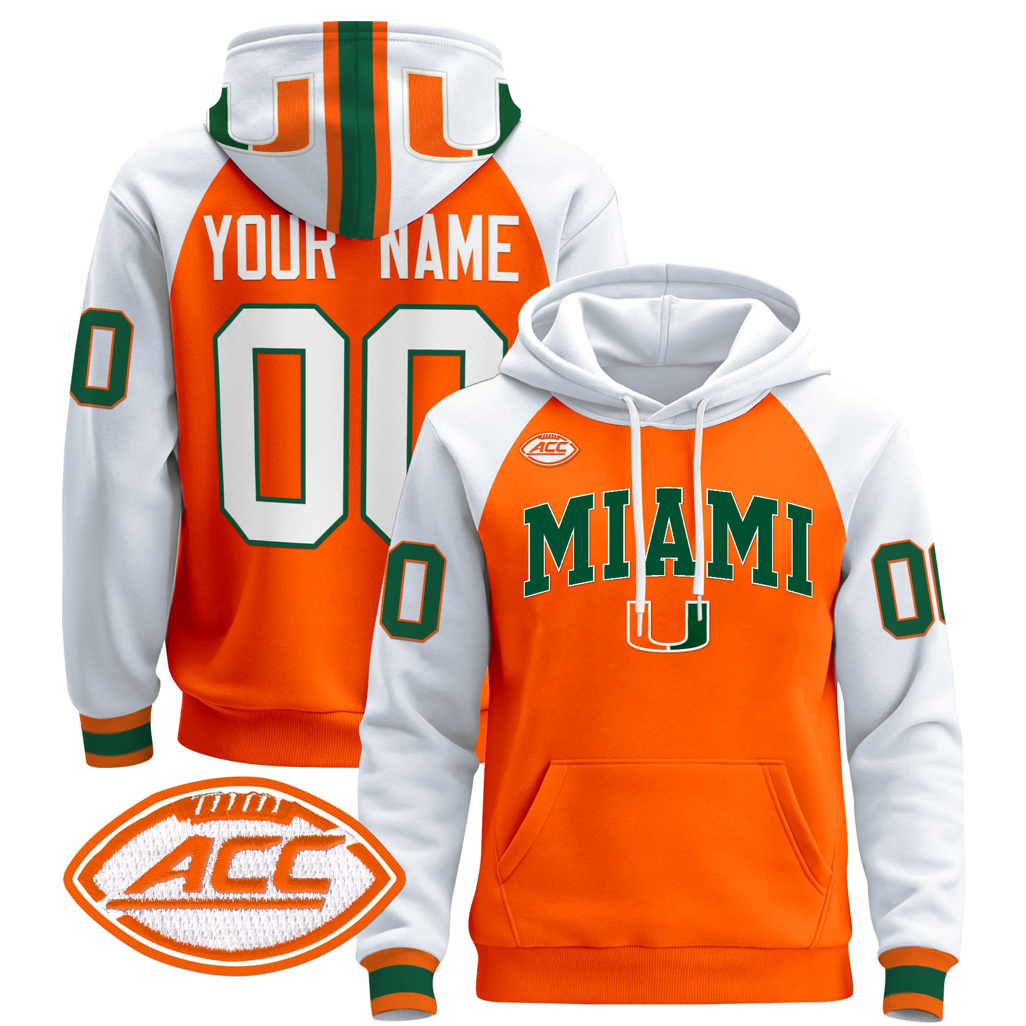 Miami Hurricanes 2024 Custom Pullover Hoodie V2