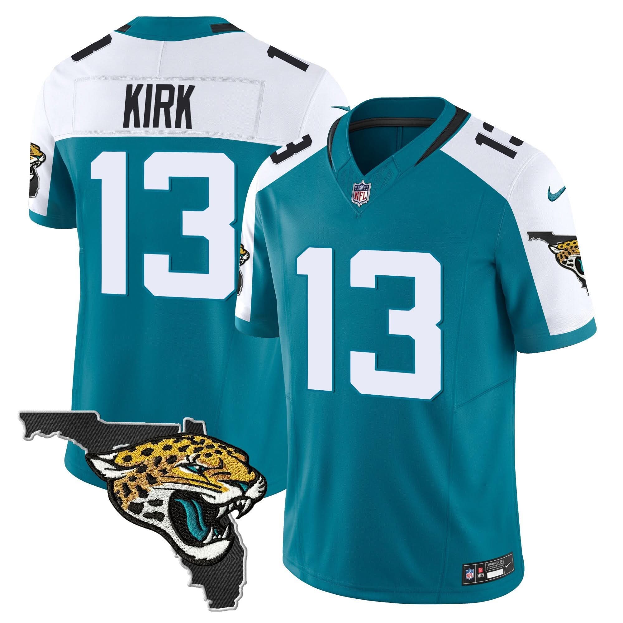 Jacksonville Jaguars Florida Patch Vapor Jersey - All Stitched