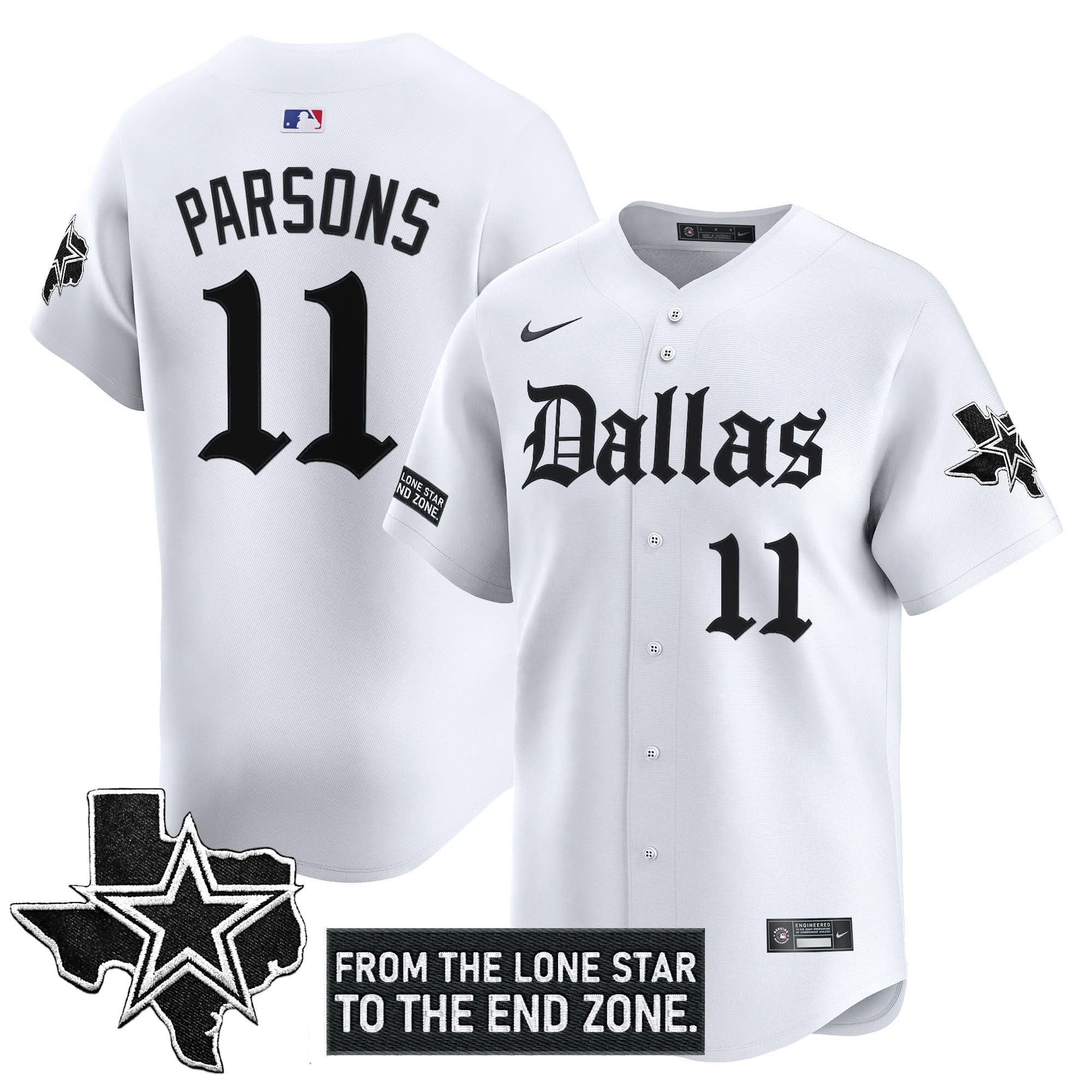 Dallas Cowboys 'Gothic Lone Star Edition' Vapor Baseball Jersey - All Stitched