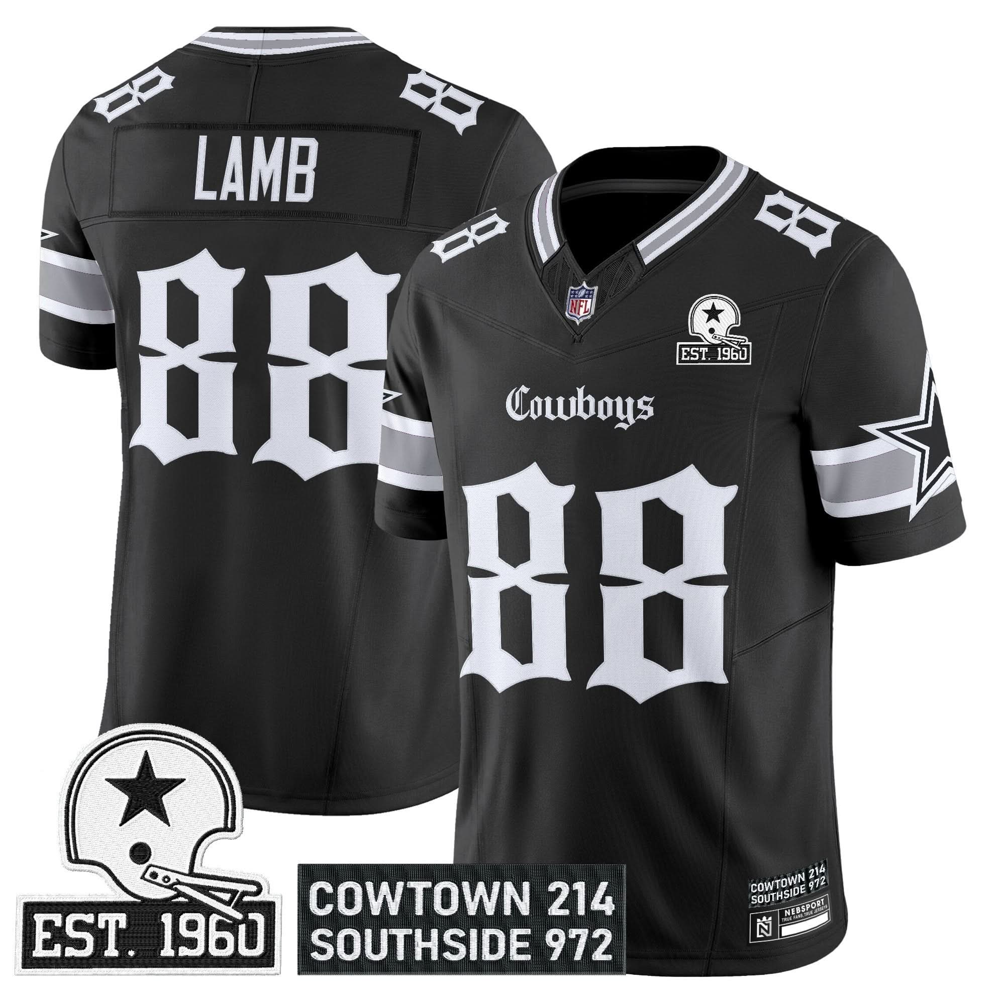 Dallas Cowboys 'Gothic Lone Star Edition' Vapor Limited Jersey - All Stitched
