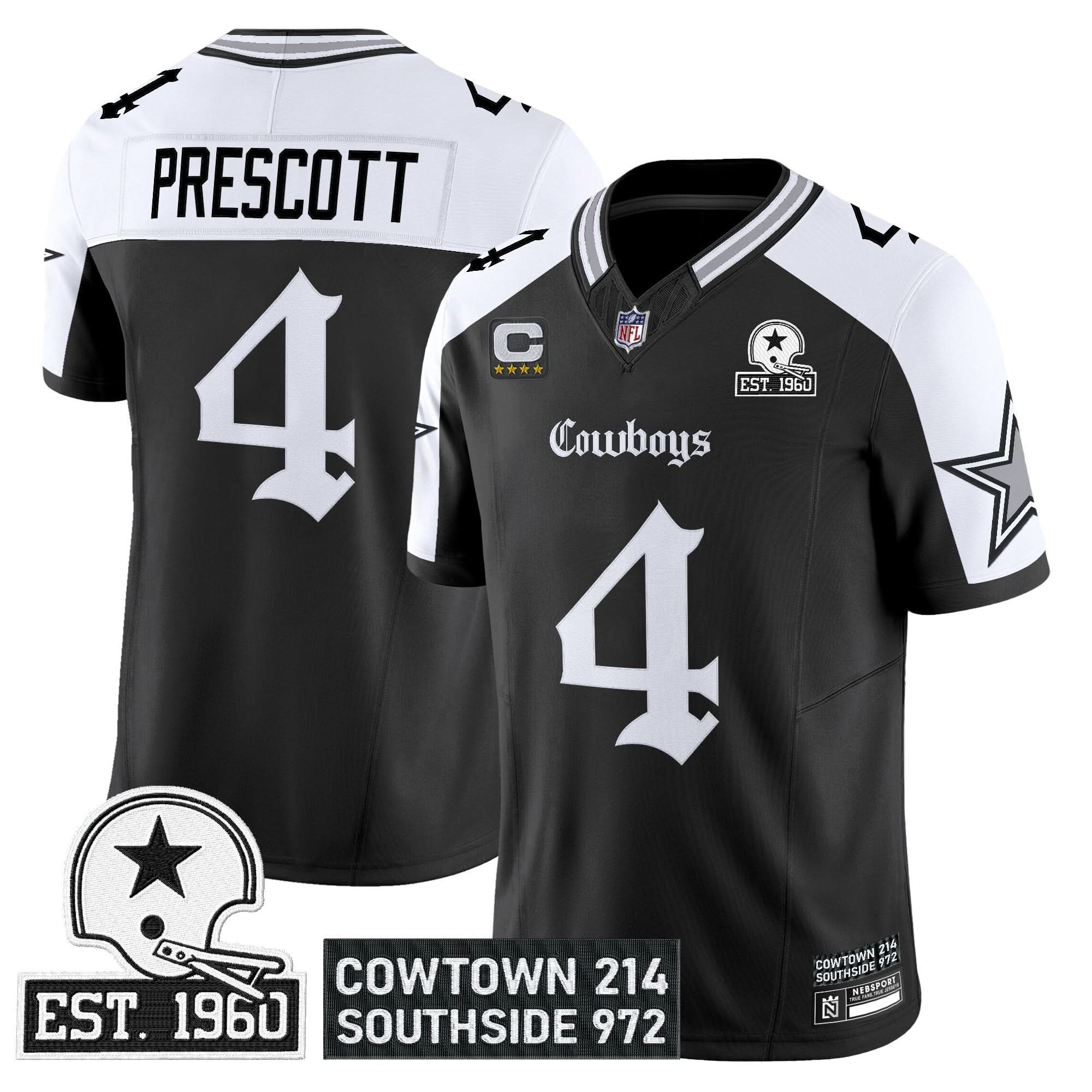 Dallas Cowboys 'Gothic Lone Star Edition' Vapor Limited Jersey - All Stitched