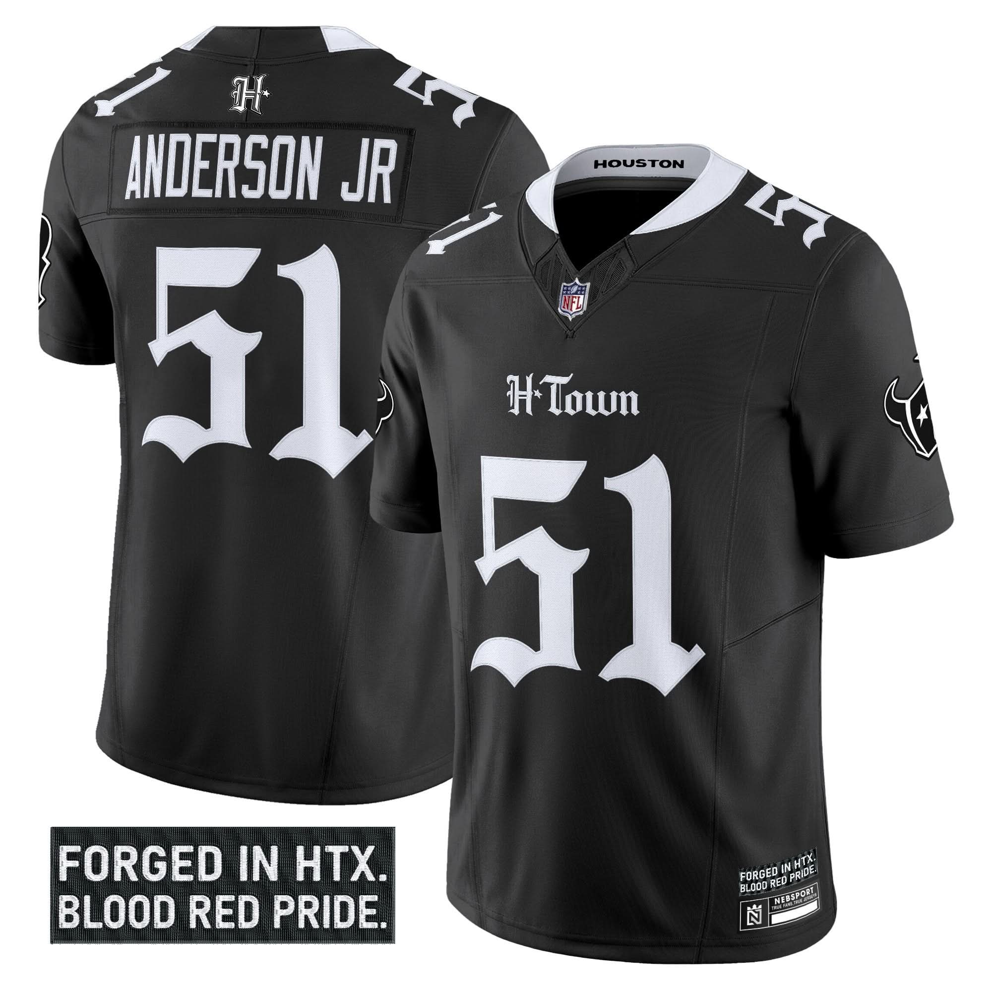 Houston Texans 'Gothic Lone Star Shadows Edition' Vapor Limited Jersey - All Stitched