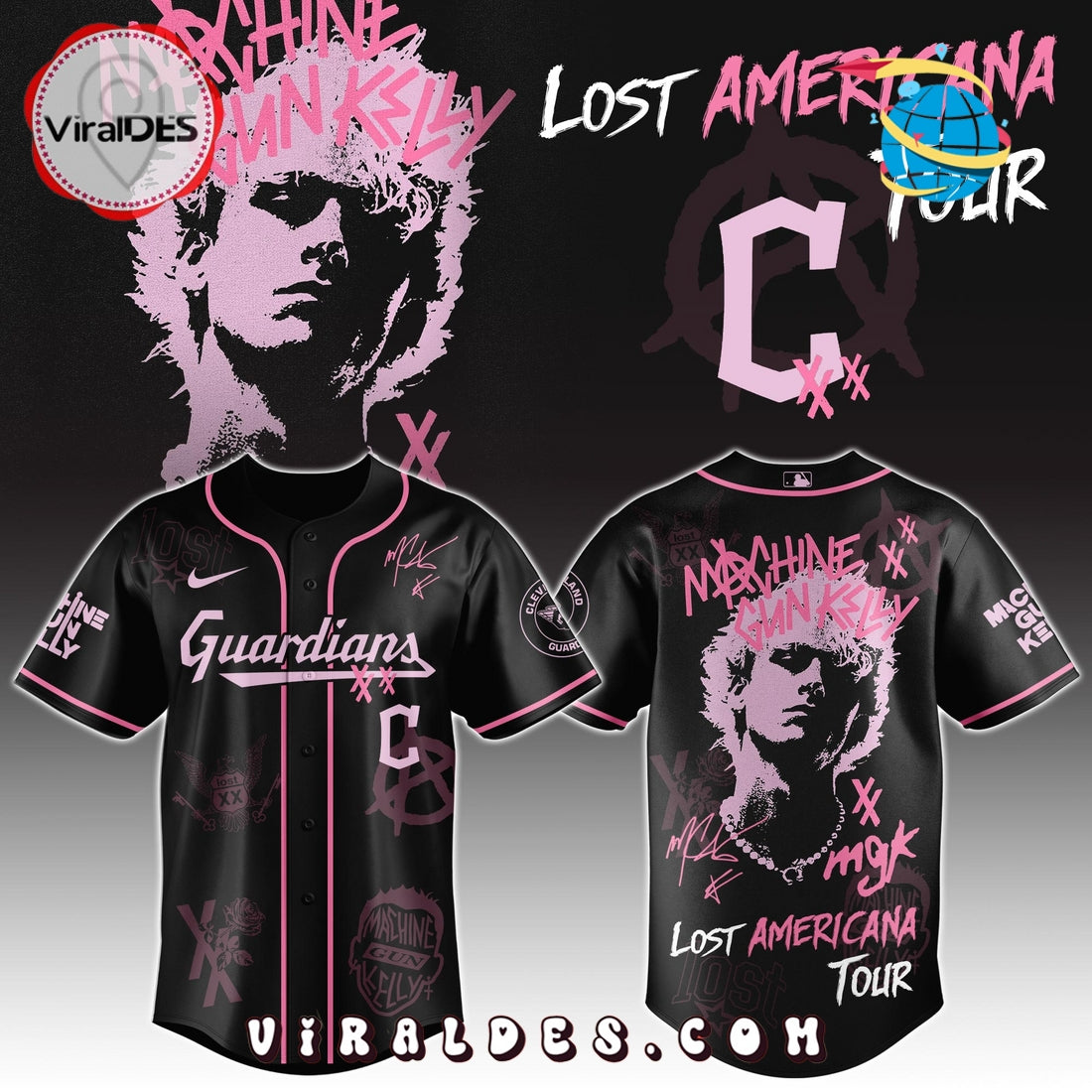 MGK x Cleveland Guardians Men's Baseball Jersey - Limited 
